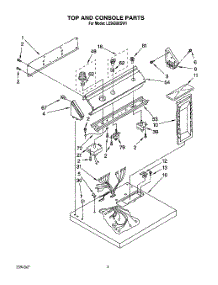 02 - Section parts for Whirlpool Dryer LE5600XSW1 from AppliancePartsPros.com