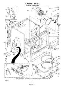 03 - Cabinet parts for Whirlpool Dryer LG6601XPW0 from AppliancePartsPros.com