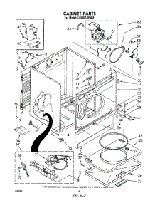 03 - Cabinet parts for Whirlpool Dryer LG5801XPW0 from AppliancePartsPros.com