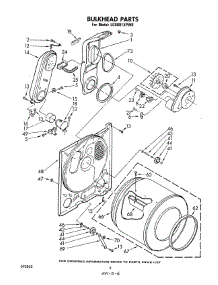04 - Bulkhead parts for Whirlpool Dryer LG5801XPW0 from AppliancePartsPros.com