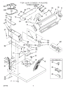 02 - Top And Console parts for Whirlpool Dryer CGP2961EW0 from AppliancePartsPros.com