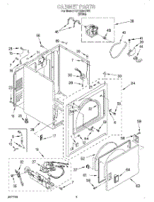 03 - Cabinet parts for Whirlpool Dryer CGP2961EW0 from AppliancePartsPros.com