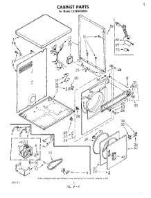 02 - Section parts for Whirlpool Dryer LE4900XMW1 from AppliancePartsPros.com