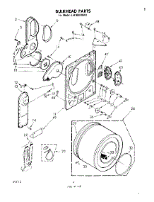 03 - Section parts for Whirlpool Dryer LE4900XMW1 from AppliancePartsPros.com