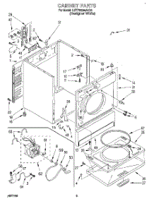 02 - Section parts for Whirlpool Dryer LET6634AQ0 from AppliancePartsPros.com