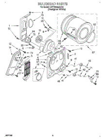03 - Section parts for Whirlpool Dryer LET6634AQ0 from AppliancePartsPros.com