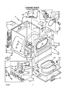 03 - Cabinet parts for Whirlpool Dryer LG7681XSN3 from AppliancePartsPros.com