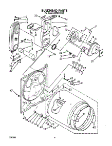 04 - Bulkhead parts for Whirlpool Dryer LG7681XSN3 from AppliancePartsPros.com
