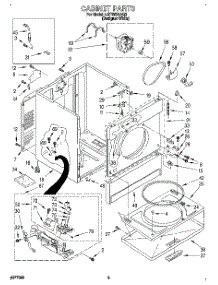 02 - Cabinet parts for Whirlpool Dryer LGT6634AQ2 from AppliancePartsPros.com