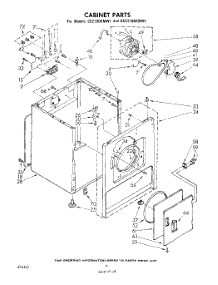 06 - Cabinet parts for Whirlpool Dryer CE2100XMW1 from AppliancePartsPros.com