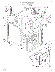 03 - Section parts for Whirlpool Dryer 3CEP2920DW0 from AppliancePartsPros.com