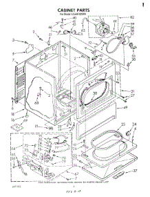 03 - Cabinet parts for Whirlpool Dryer LG6881XSW0 from AppliancePartsPros.com