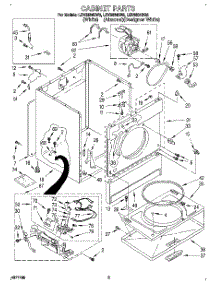 02 - Cabinet parts for Whirlpool Dryer LGV6634BW0 from AppliancePartsPros.com