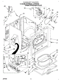 02 - Cabinet parts for Whirlpool Dryer LGC7858AQ0 from AppliancePartsPros.com