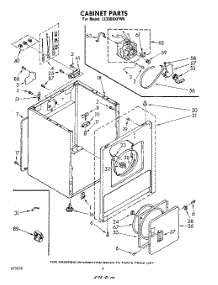 02 - Section parts for Whirlpool Dryer LE3000XPW0 from AppliancePartsPros.com
