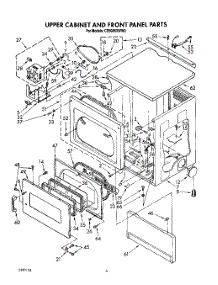 03 - Upper Cabinet And Front Panel parts for Whirlpool Dryer CS5005XWW0 from AppliancePartsPros.com