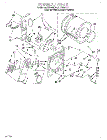 03 - Section parts for Whirlpool Dryer LER6644DZ1 from AppliancePartsPros.com