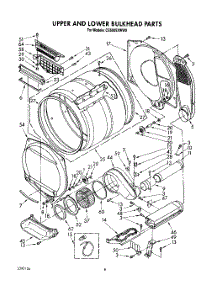 04 - Upper And Lower Bulkhead, Lit / Optional parts for Whirlpool Dryer CS5005XWW0 from AppliancePartsPros.com