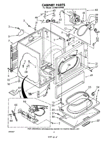 03 - Cabinet parts for Whirlpool Dryer LG7681XPW0 from AppliancePartsPros.com