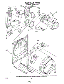 04 - Bulkhead parts for Whirlpool Dryer LG7681XPW0 from AppliancePartsPros.com