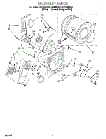 03 - Section parts for Whirlpool Dryer LEV6634BN2 from AppliancePartsPros.com