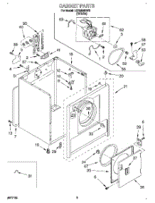 02 - Section parts for Whirlpool Dryer LER3624BW0 from AppliancePartsPros.com