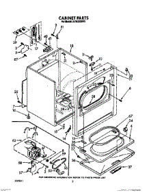 02 - Section parts for Whirlpool Dryer LE7800XSW3 from AppliancePartsPros.com