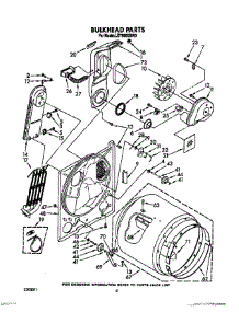 04 - Bulkhead Parts parts for Whirlpool Dryer LE7800XSW3 from AppliancePartsPros.com