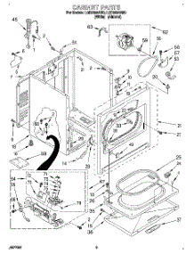 02 - Cabinet parts for Whirlpool Dryer LGR5638AW3 from AppliancePartsPros.com