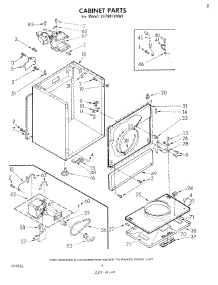 03 - Cabinet parts for Whirlpool Dryer LG7801XKW1 from AppliancePartsPros.com