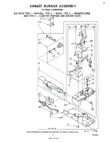 05 - 688637 Burner parts for Whirlpool Dryer LG7801XKW1 from AppliancePartsPros.com