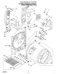 03 - Bulkhead parts for Whirlpool Dryer LGT7848DQ0 from AppliancePartsPros.com