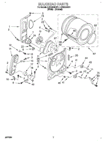 04 - Bulkhead parts for Whirlpool Dryer LGR5624BW1 from AppliancePartsPros.com