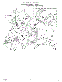 03 - Section parts for Whirlpool Dryer LEV6634DZ1 from AppliancePartsPros.com