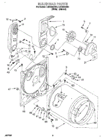 03 - Bulkhead parts for Whirlpool Dryer LGR5638AN3 from AppliancePartsPros.com