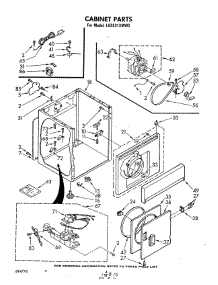 03 - Cabinet parts for Whirlpool Dryer LG5531XMN2 from AppliancePartsPros.com