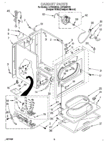 02 - Cabinet parts for Whirlpool Dryer LGT6638DZ0 from AppliancePartsPros.com