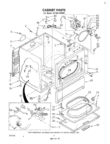 03 - Cabinet parts for Whirlpool Dryer LG7801XMW0 from AppliancePartsPros.com