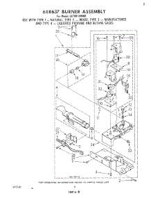 05 - 688637 Burner parts for Whirlpool Dryer LG7801XMW0 from AppliancePartsPros.com