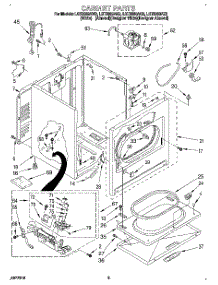 02 - Cabinet parts for Whirlpool Dryer LGT8858AW2 from AppliancePartsPros.com