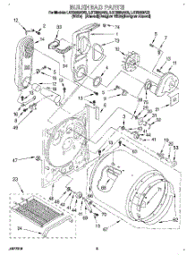 03 - Bulkhead parts for Whirlpool Dryer LGT8858AW2 from AppliancePartsPros.com