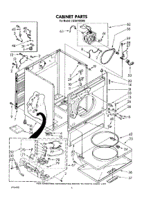 03 - Cabinet parts for Whirlpool Dryer LG5801XSW0 from AppliancePartsPros.com