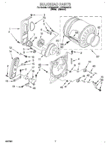 04 - Bulkhead parts for Whirlpool Dryer LGP6646AN1 from AppliancePartsPros.com