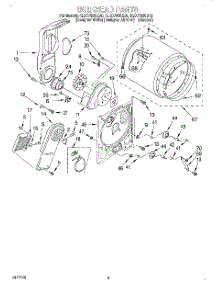 03 - Section parts for Whirlpool Dryer 4LEC7646EN0 from AppliancePartsPros.com