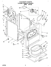 02 - Section parts for Whirlpool Dryer LEC6848AW2 from AppliancePartsPros.com