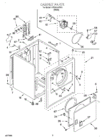 02 - Section parts for Whirlpool Dryer LER2614EW0 from AppliancePartsPros.com