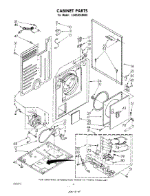 03 - Cabinet parts for Whirlpool Dryer LG4936XMW0 from AppliancePartsPros.com
