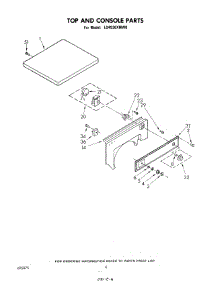 04 - Top And Console parts for Whirlpool Dryer LG4936XMW0 from AppliancePartsPros.com