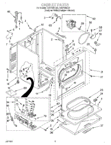 02 - Cabinet parts for Whirlpool Dryer LGR7646EZ0 from AppliancePartsPros.com