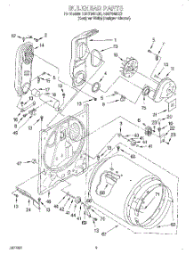 03 - Bulkhead parts for Whirlpool Dryer LGR7646EZ0 from AppliancePartsPros.com